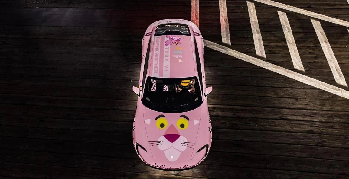 Porsche Taycan Turbo S. Trains The Pink Panther | IDK