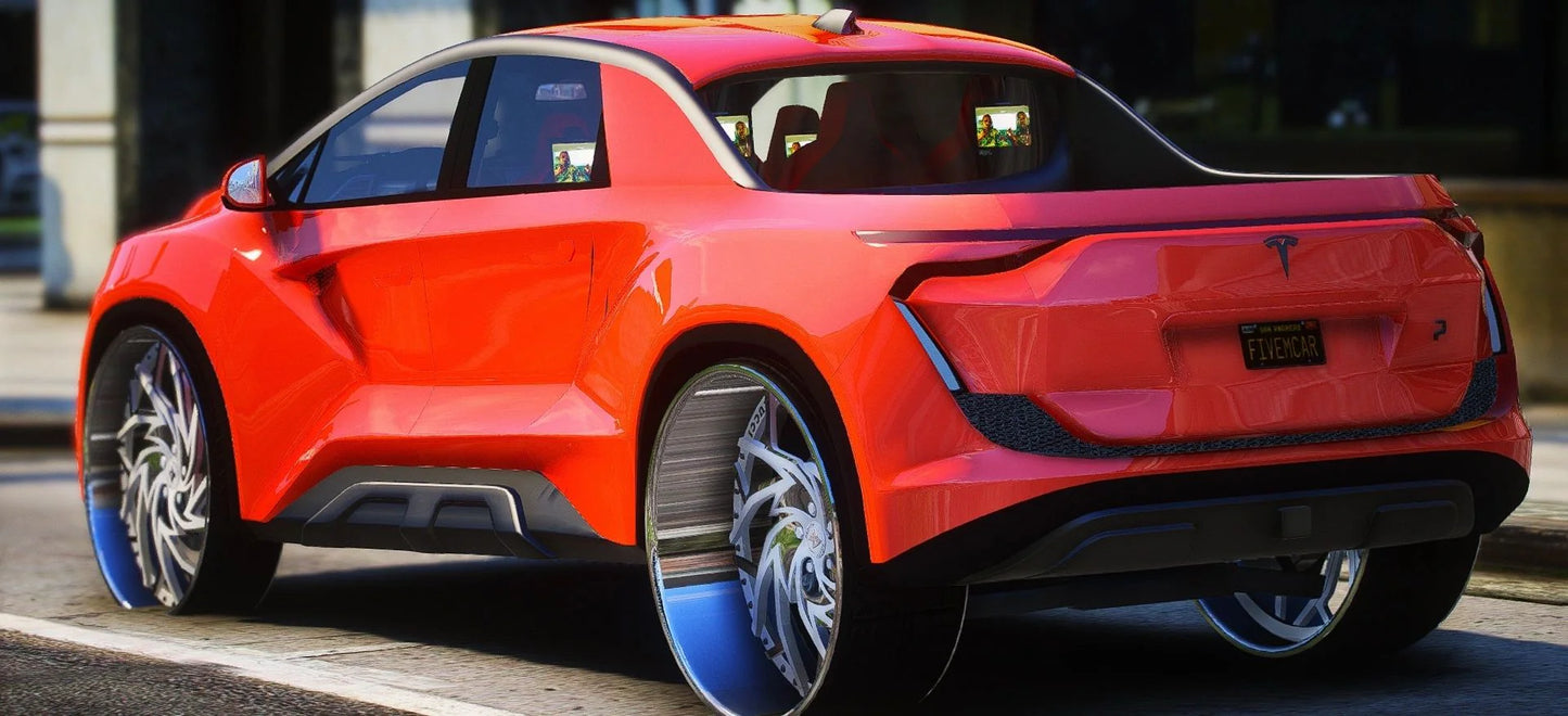 Tesla Model P On Ruccis | PNUT Customs