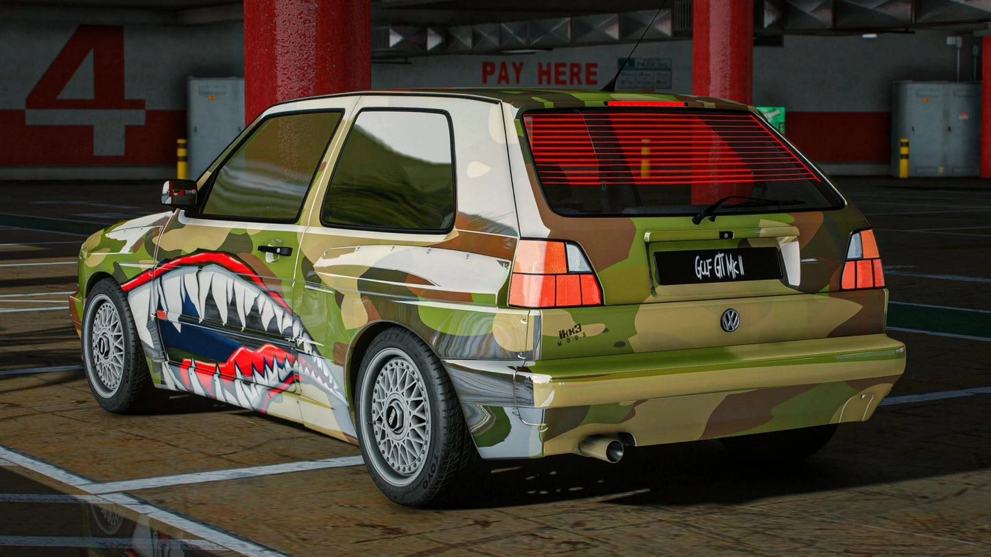 Volkswagen Golf GTI MK2 WB Custom Livery (4 Livery) | Ikx3