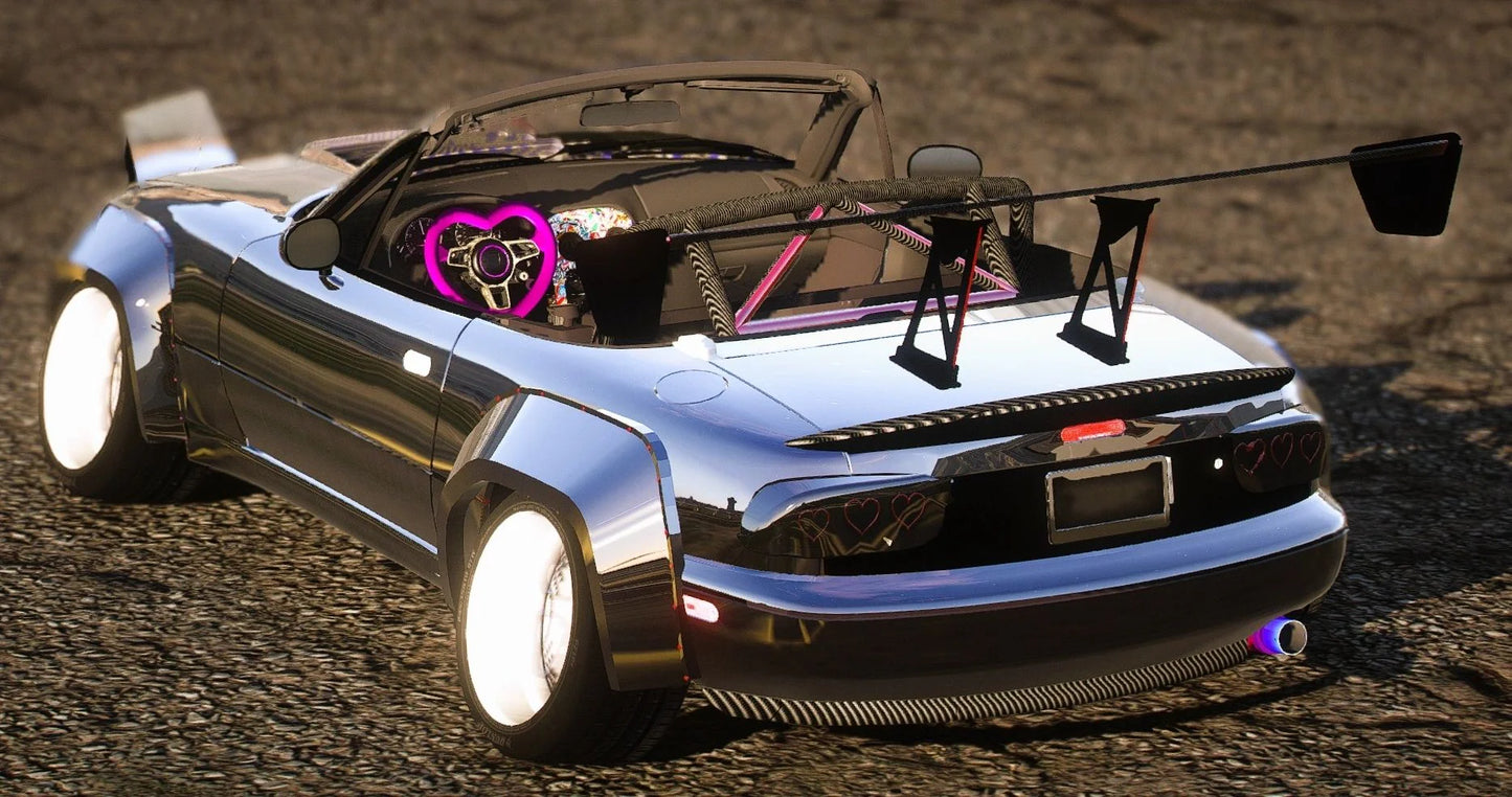 (Debadged) Mazda Miata MX 5 Sailor Moon Livery & Animated Lights | Gamer´s Cafe