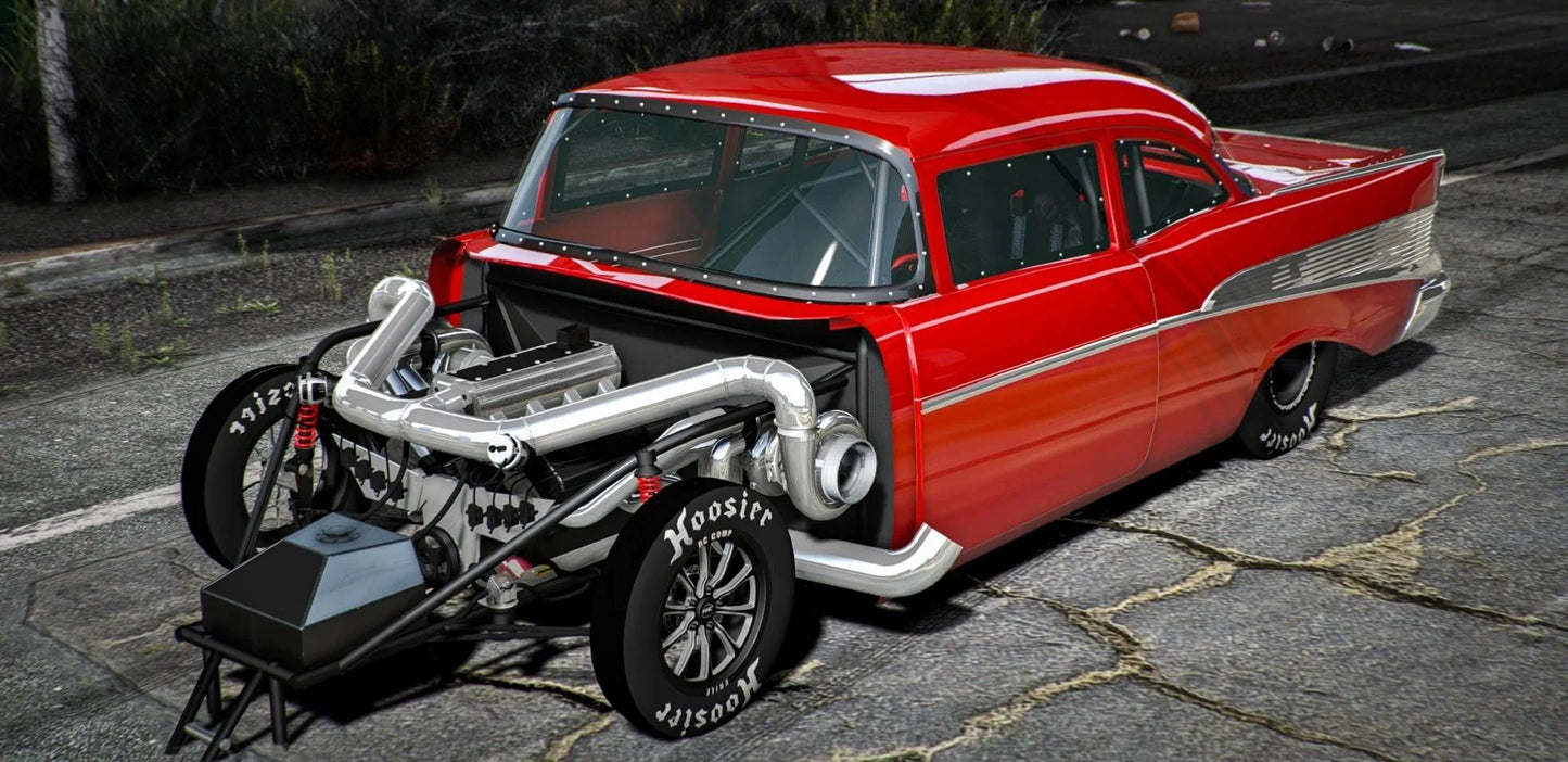 1957 Chevy Belair Drag | Grady's Customs