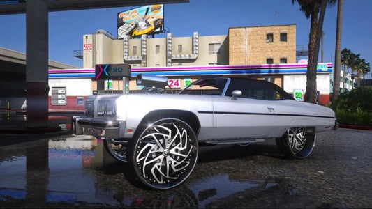 1975 Caprice Drag Donk Drop Top on Staggered Corleone Forged | PNUT CUSTOMS