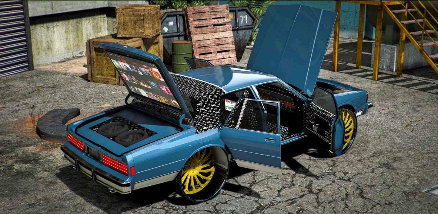 1989 Chevy Caprice Kodak Box Donk with LV Interior | Krazy Customs