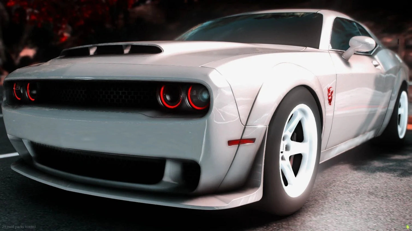 2018 Dodge Challenger Demon Whiteout (Animated Windows) | 4K Customs