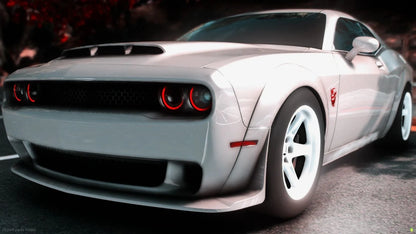 2018 Dodge Challenger Demon Whiteout (Animated Windows) | 4K Customs