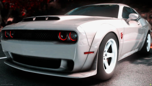 2018 Dodge Challenger Demon Whiteout (Animated Windows) | 4K Customs
