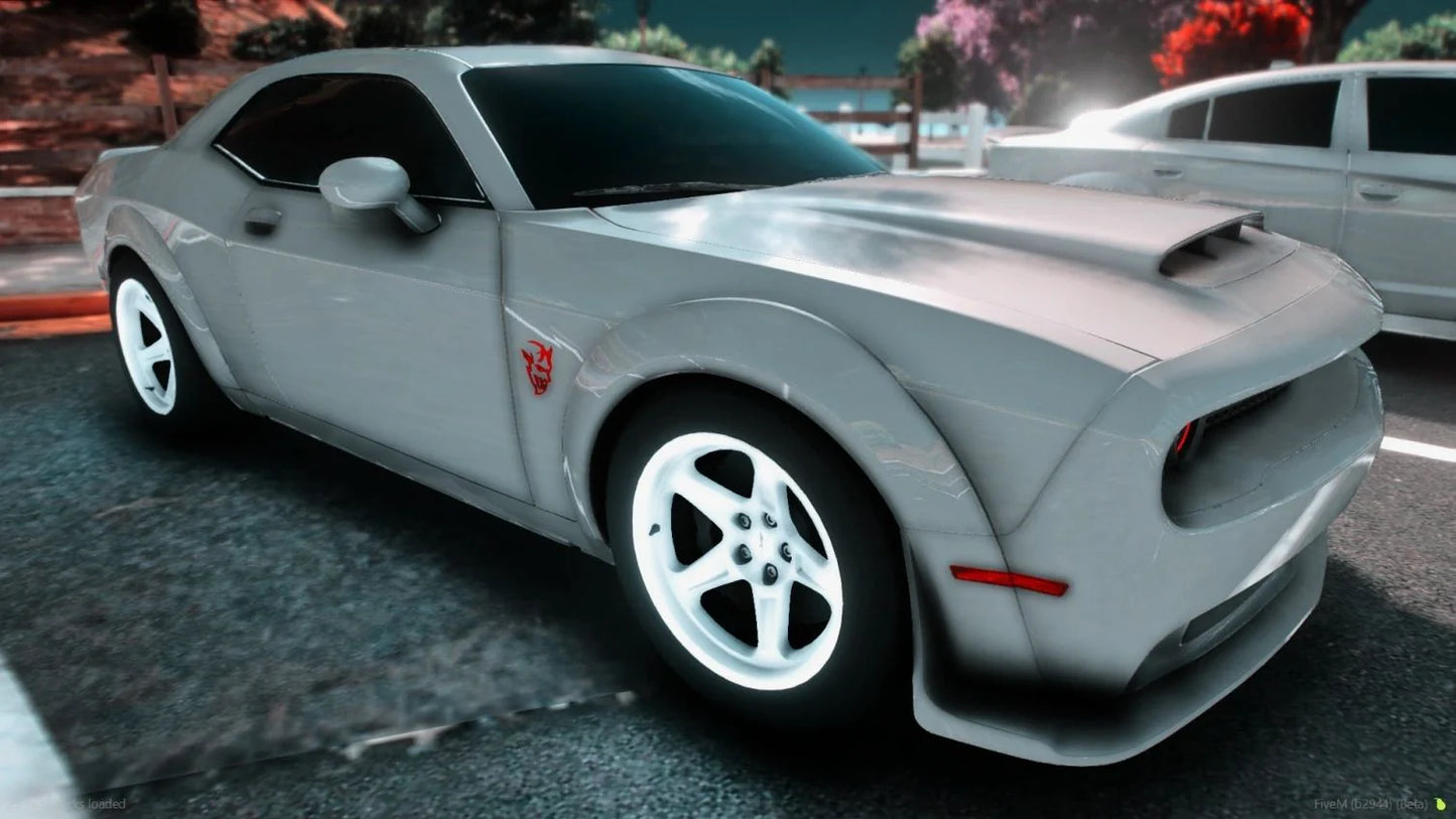 2018 Dodge Challenger Demon Whiteout (Animated Windows) | 4K Customs