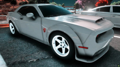 2018 Dodge Challenger Demon Whiteout (Animated Windows) | 4K Customs