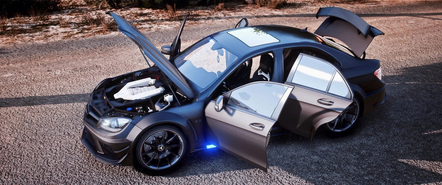 2012 Mercedes-Benz C63 AMG Coupe Black Series Police Modern Lights | Versus