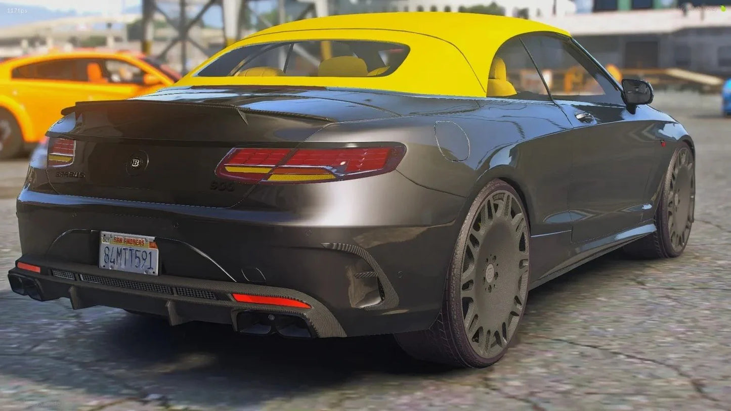 2019 Mercedes-Brabus S63 Cabriolet B900 V12 (Animated Roof) | Bleed