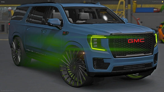 2021 GMC Yukon Denali Blacked on 28" Lexanis | Bleed