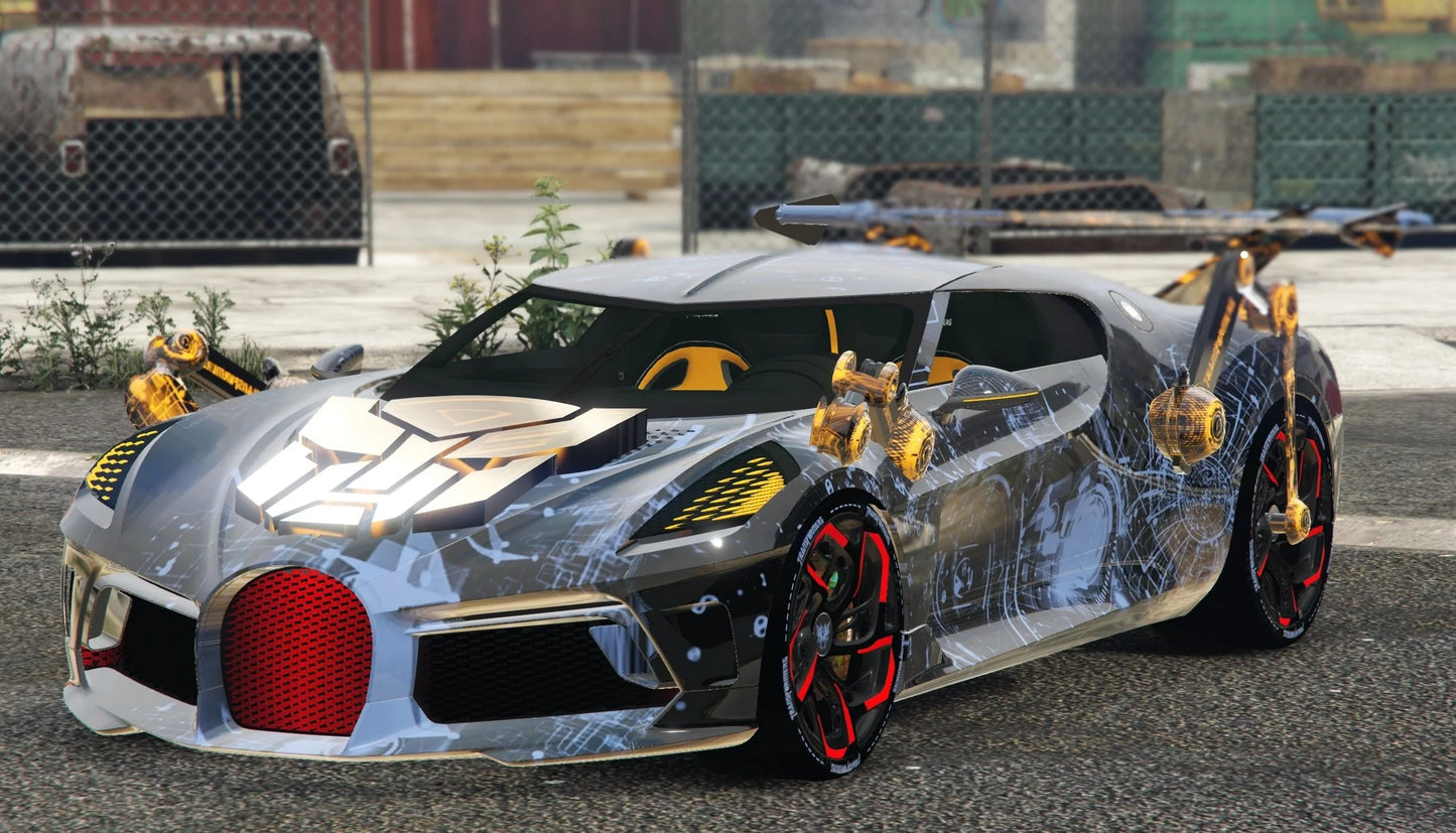 Bugatti La Voiture Noire Transformers Edition Glow RGB 3D [Dinamic Lights] | CaRot Designs