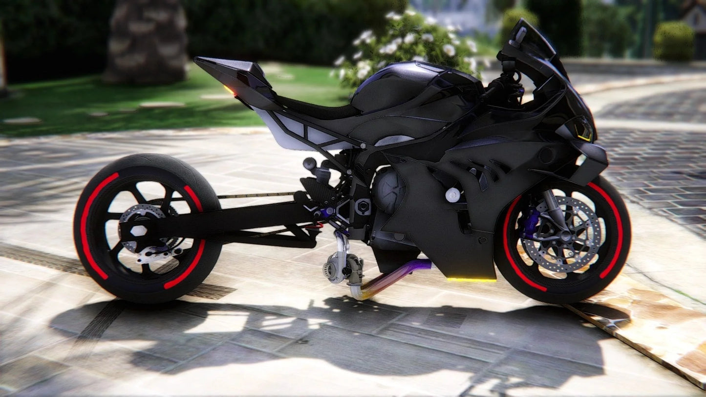 BMW M1000RR Stretched Twin Turbo with Custom Exhausts | JC Customs