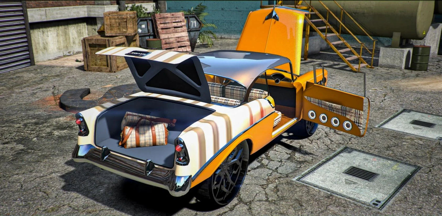 Chevy Belair 28s Donk | Krazy Customs