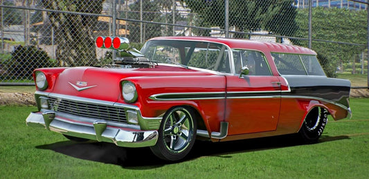 Chevy Belair Wagon Drag | Kijunomad