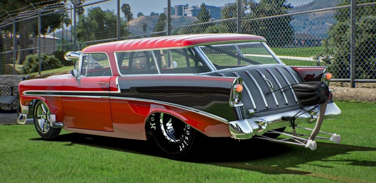 Chevy Belair Wagon Drag | Kijunomad