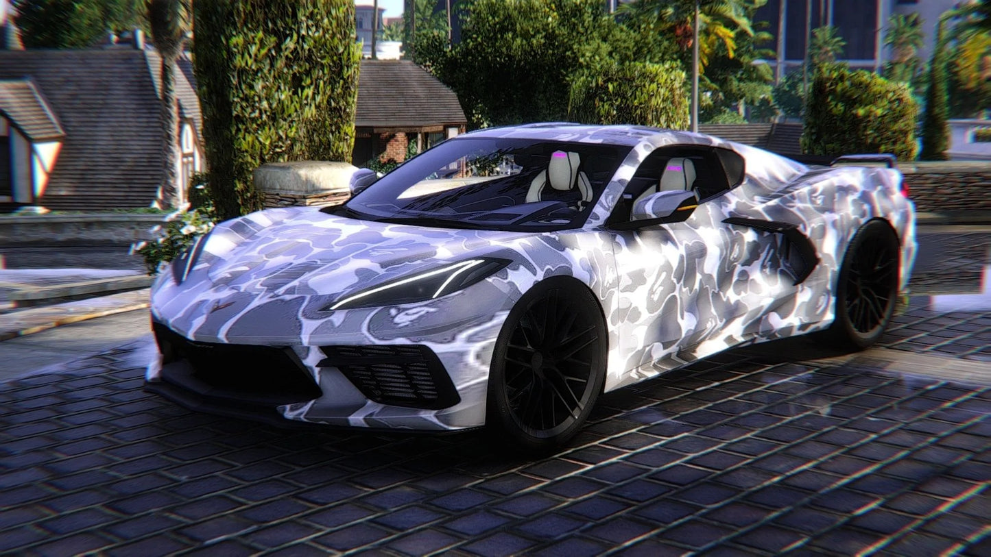 Chevrolet Corvette C8 Bape Edition (Animated Windows) | Mo Dre