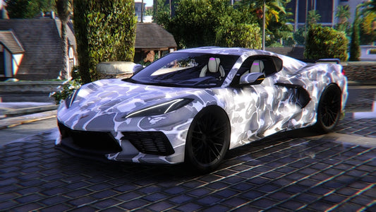 Chevrolet Corvette C8 Bape Edition (Animated Windows) | Mo Dre