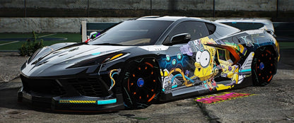 Chevrolet Corvette C8 Rocket Bunny The Simpsons [Dinamic Lights] | Kick Store