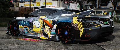 Chevrolet Corvette C8 Rocket Bunny The Simpsons [Dinamic Lights] | Kick Store