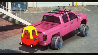 Chevy Silverado with Toy car 2013 | Bos