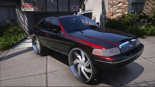 Crown Vic On Ruccis With Glass Roof | PNUT CUSTOMS