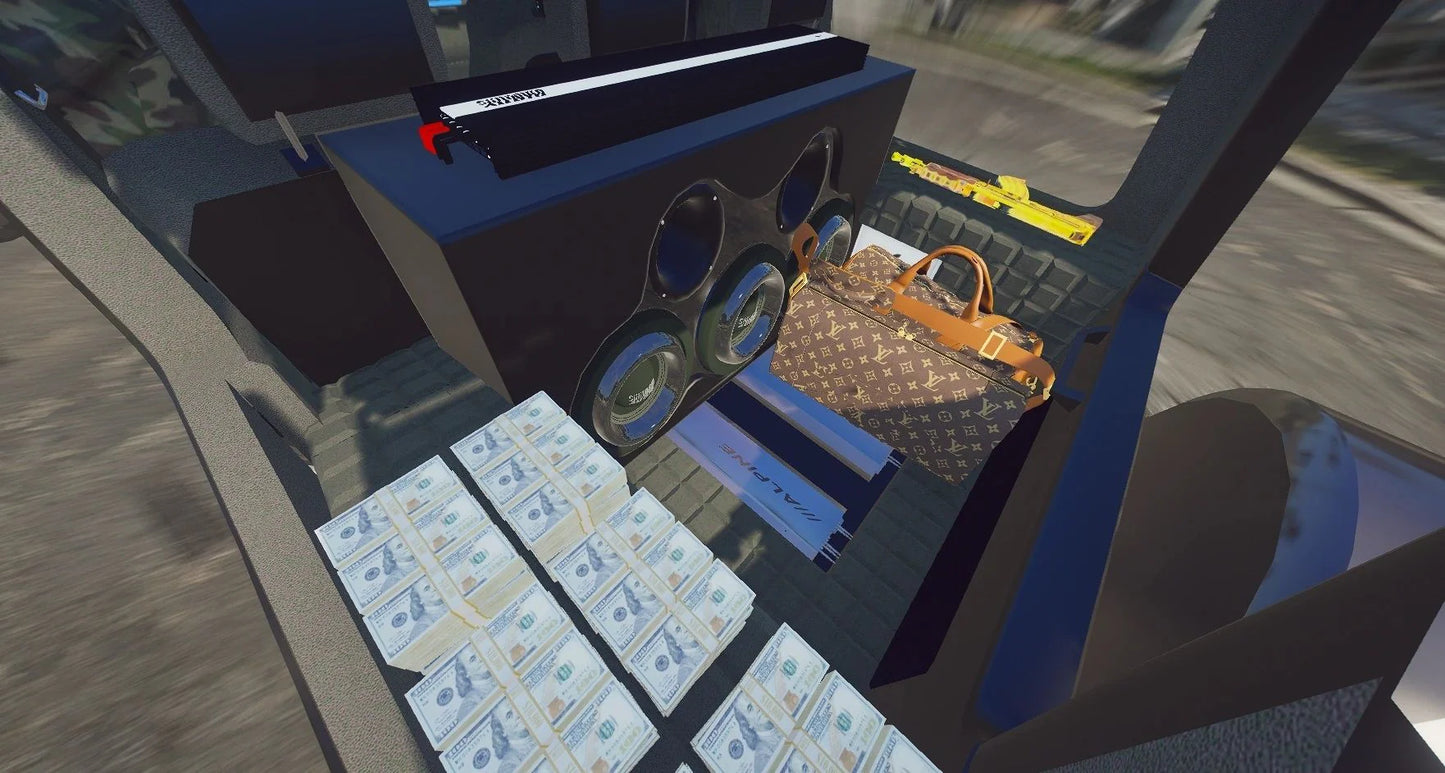 Custom Brabus G900 6 Seater Slider With Sound Box, Guns, Bags, LV Bag | A1 Customs