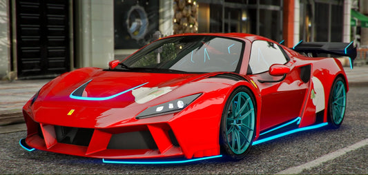 Custom Ferrari F8 Spider N-Largo (Money and Gun) | GS Omar