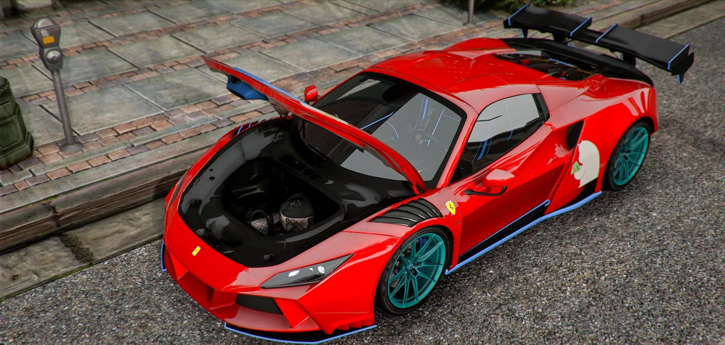 Custom Ferrari F8 Spider N-Largo (Money and Gun) | GS Omar