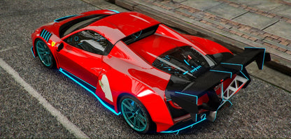 Custom Ferrari F8 Spider N-Largo (Money and Gun) | GS Omar