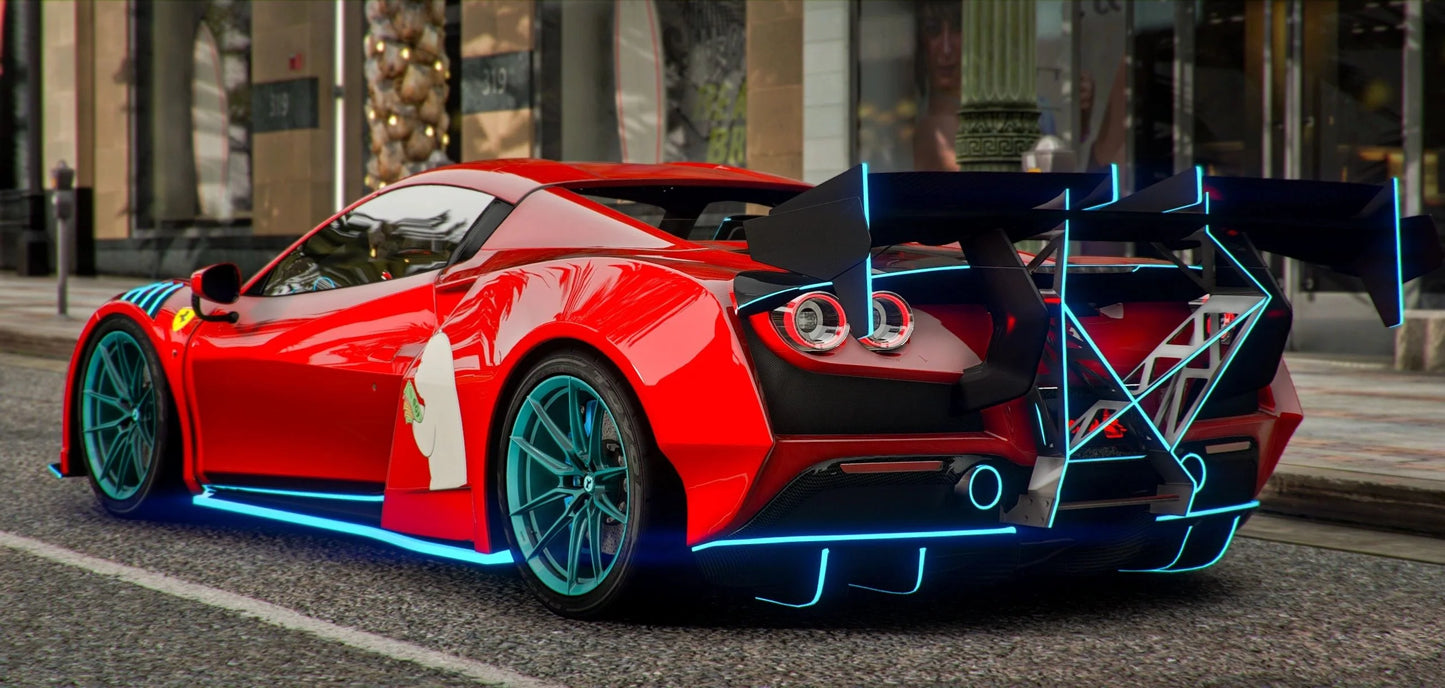 Custom Ferrari F8 Spider N-Largo (Money and Gun) | GS Omar