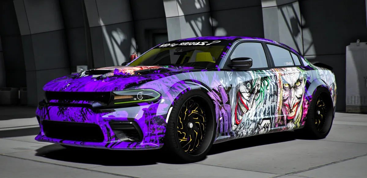 Dodge Charger Hellcat Widebody Joker Wrap [6 Seater Slider] | Tony´s Custom