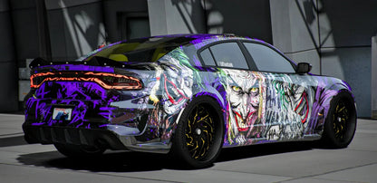 Dodge Charger Hellcat Widebody Joker Wrap [6 Seater Slider] | Tony´s Custom
