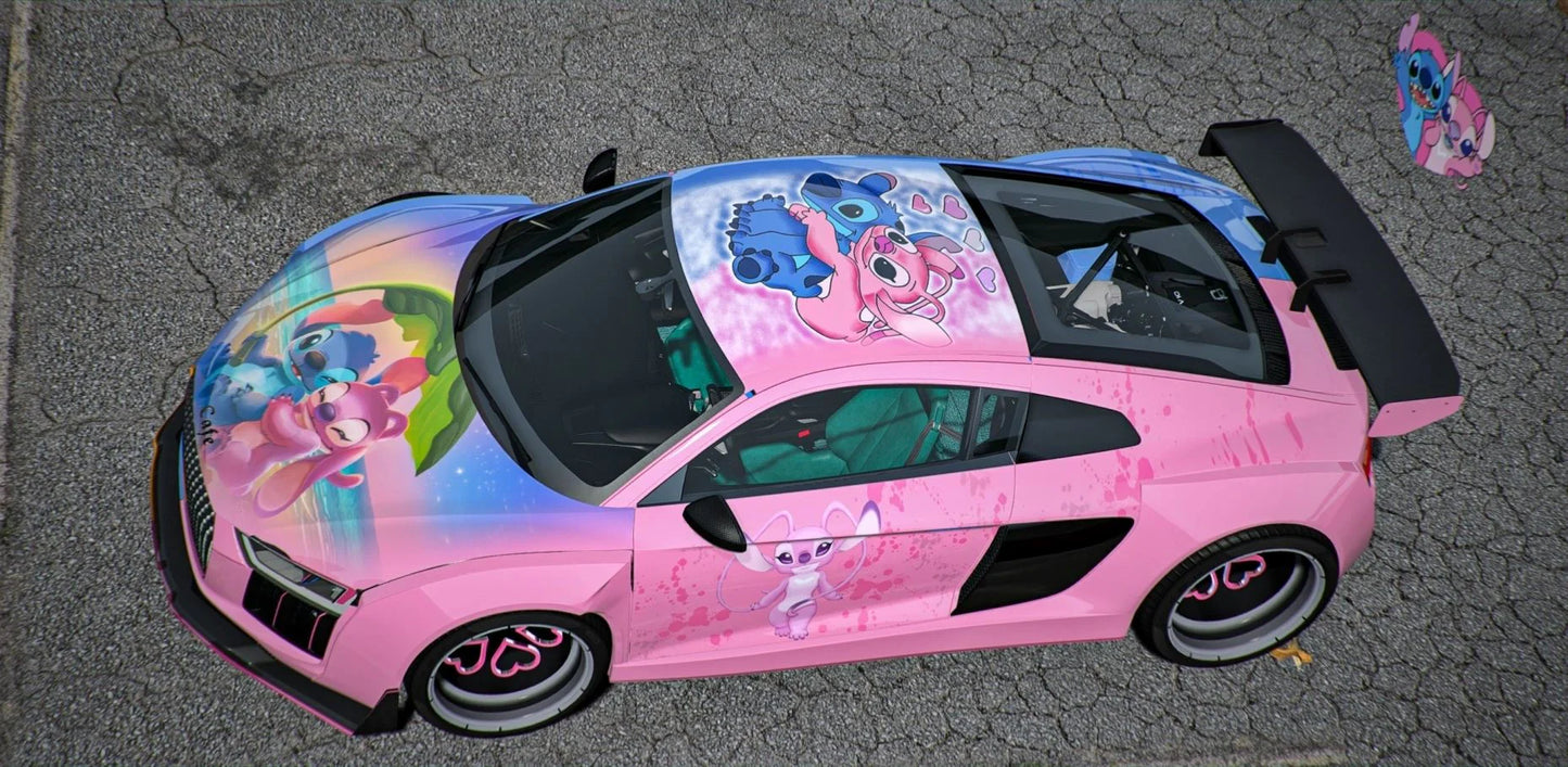 Audi R8 Stitch & Angel Livery | Gamer's Cafe