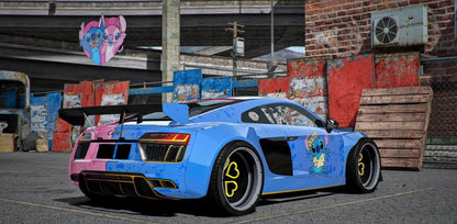 Audi R8 Stitch & Angel Livery | Gamer's Cafe