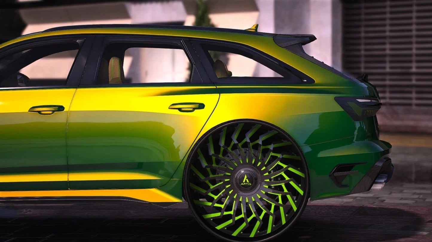 Audi RS6 R On Big Twisted Artis Forged Wheels | PNUT Customs