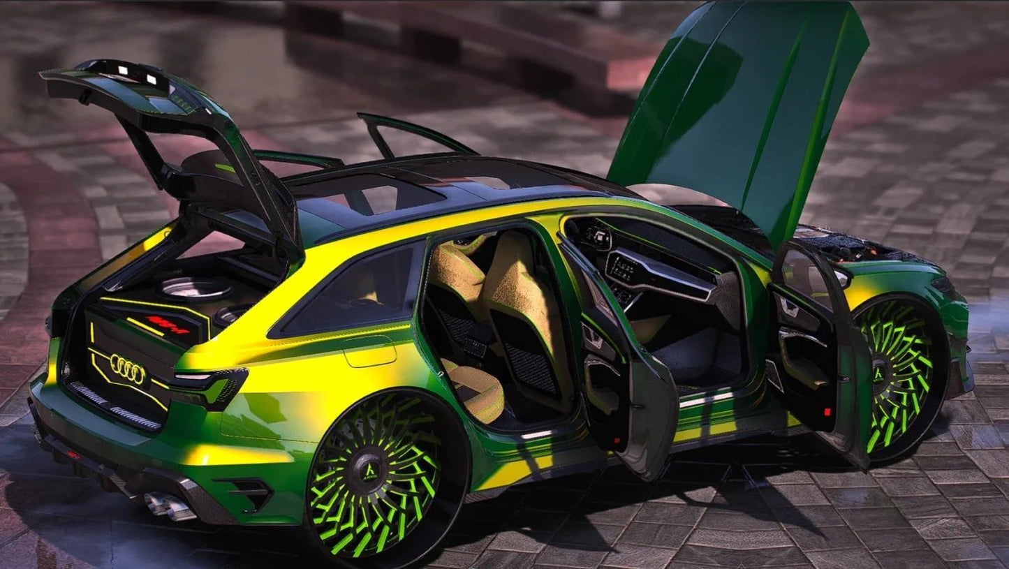 Audi RS6 R On Big Twisted Artis Forged Wheels | PNUT Customs