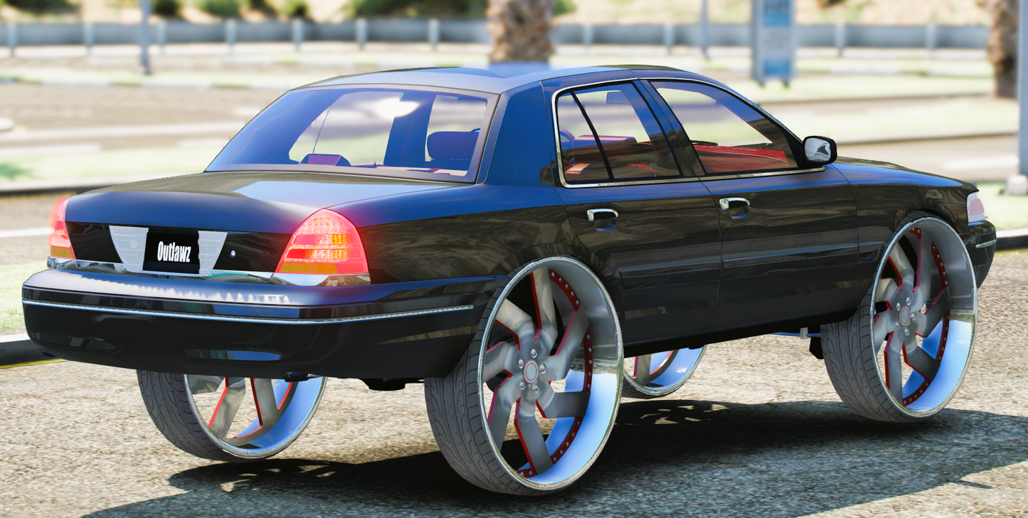 (Debadged) Crown Vic ﻿On Ruccis With Glass Roof | PNUT CUSTOMS