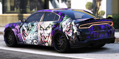(Debadged) Dodge Charger Hellcat Widebody Joker Wrap [6 Seater Slider] | Tony´s Custom