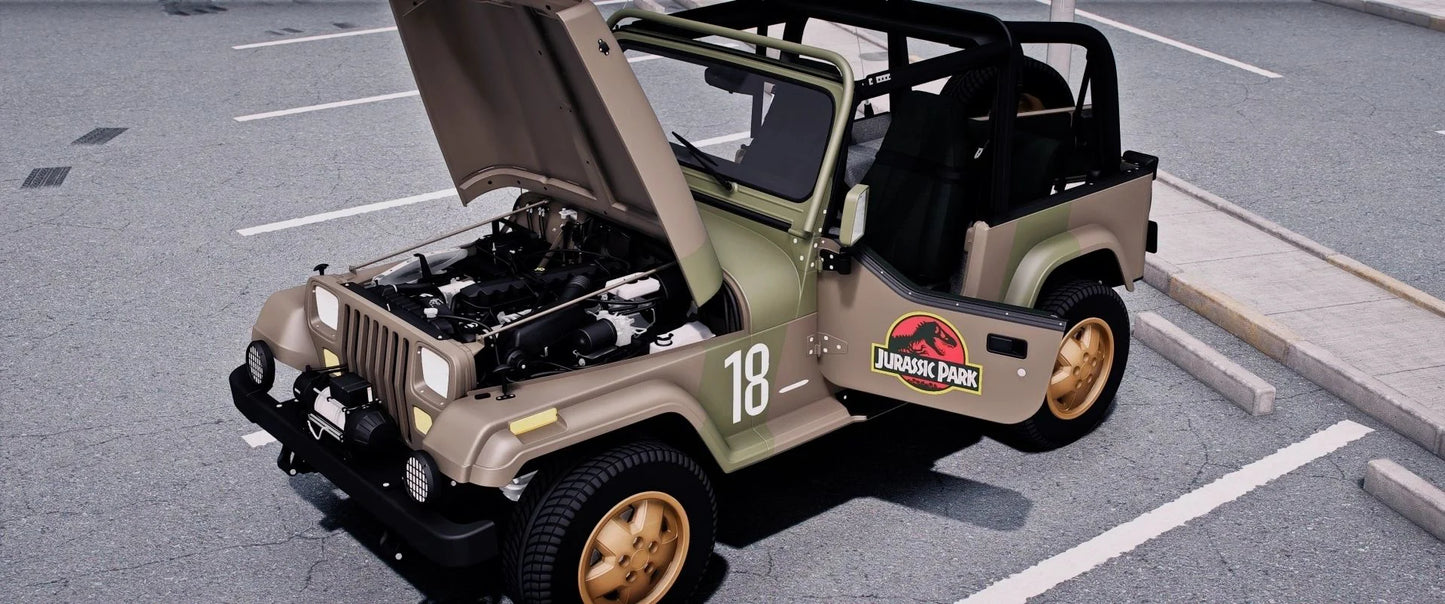 (Debadged) 11992 Jeep Wrangler YJ Sahara | Underground Customs