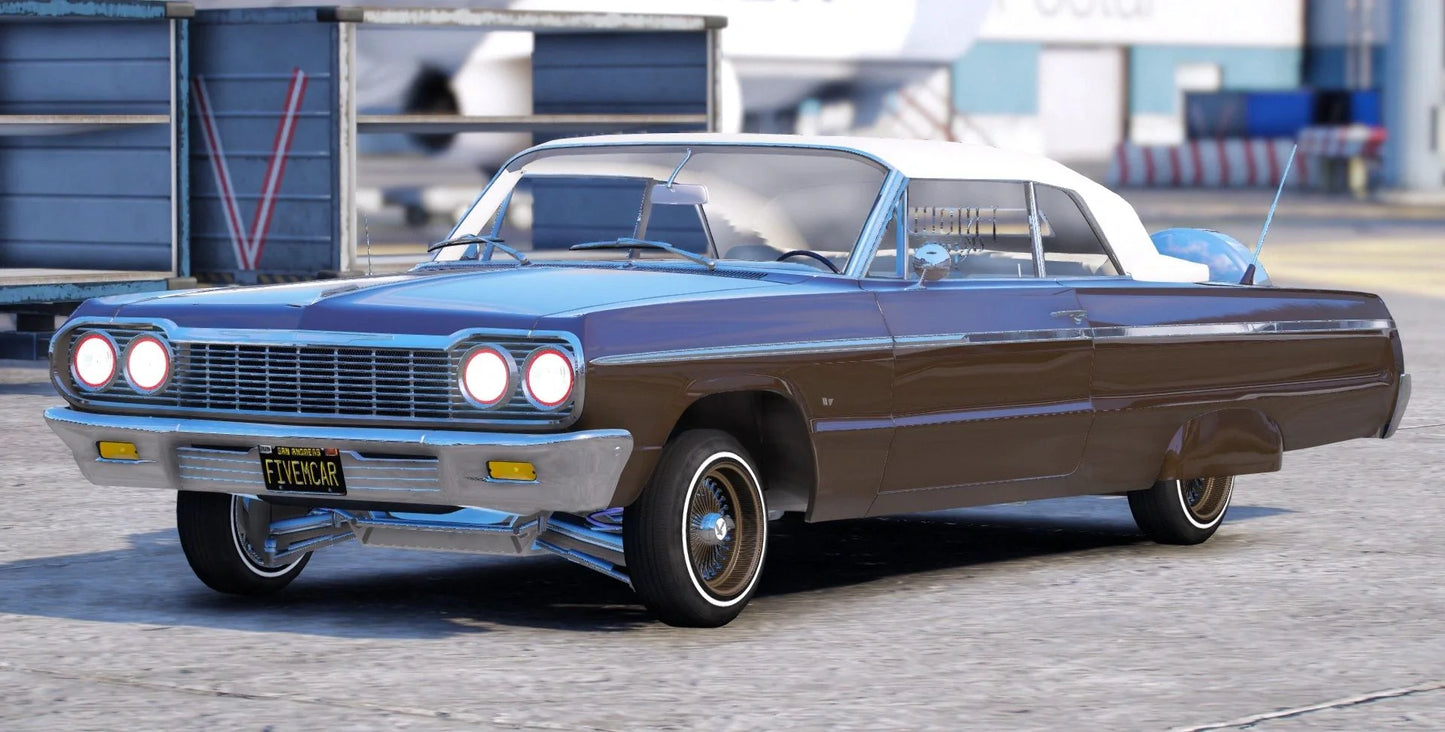 (Debadged) 1964 Chevrolet Impal Lowrider (Working Hydraulic) | Unique Customs