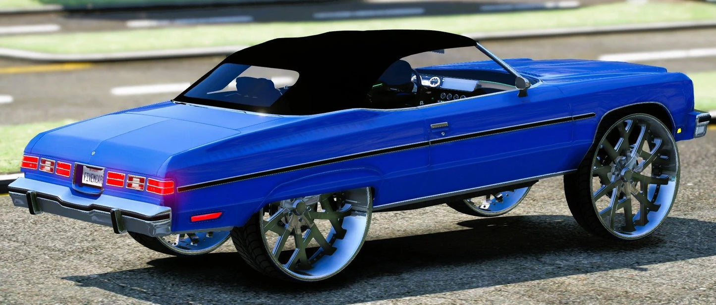 (Debadged) 1975 Chevrolet Maybach Donk Drop on Staggered Amani Forged | PNUT Customs