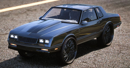 (Debadged) 1988 T-top Monte Carlo SS On Amani Forged Wheels | PNC