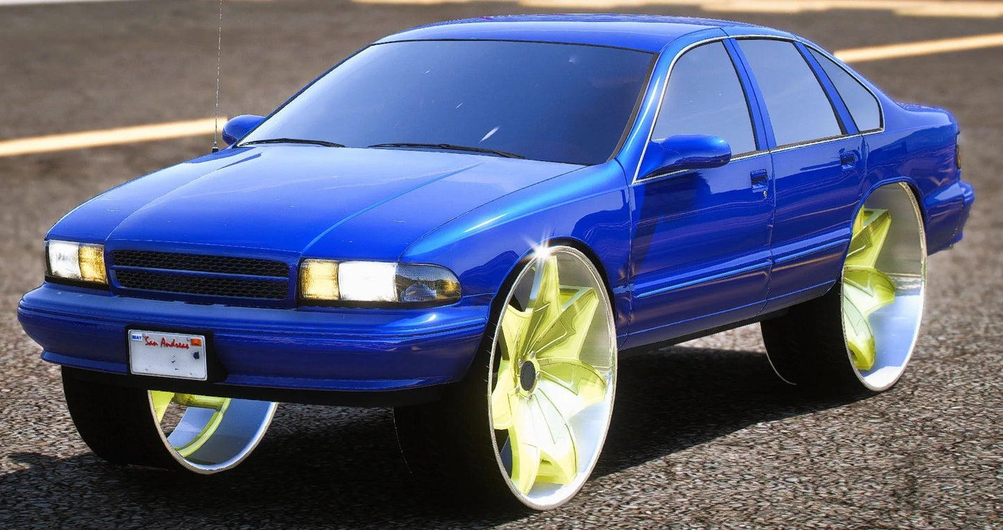 (Debadged) 1996 Chevy Impala Glocks Donk | King Kurt