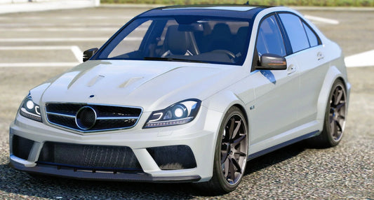 (Debadged) 2012 Mercedes-Benz C63 AMG Coupe Black Series Police Modern Lights | Versus