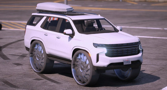 (Debadged) 2021 Chevy Tahoe on Floater | BrainShack Customs