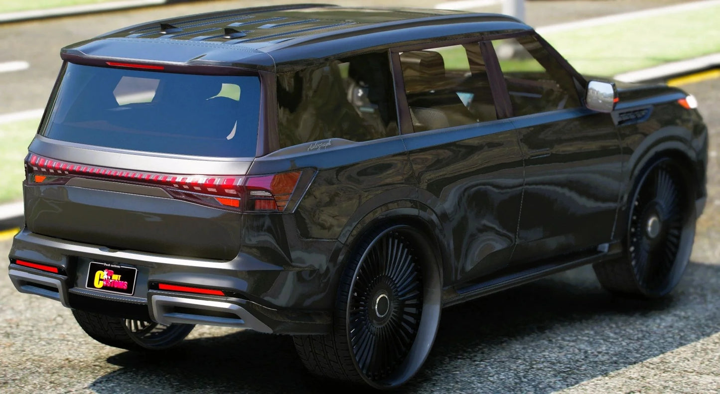 (Debadged) 2025 Infiniti QX80 On 30" Forgiatos With Animated Sunroof (Bulletproof) | PNUT CUSTOMS
