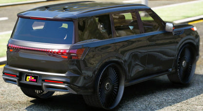 (Debadged) 2025 Infiniti QX80 On 30" Forgiatos With Animated Sunroof (Bulletproof) | PNUT CUSTOMS
