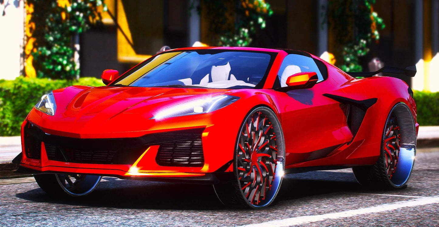 (Debadged) 2023 Twin Turbo Z06 C8 Corvette on 26" Rucci "Ounce" | LilBuddyCustoms