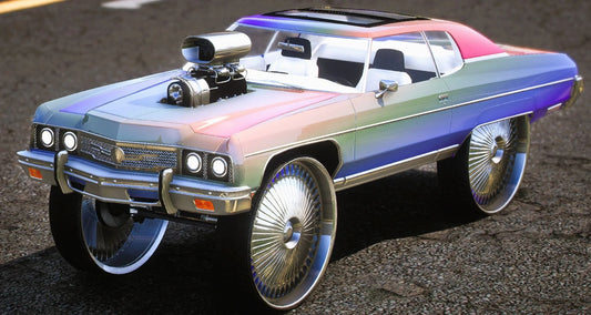 (Debadged) 1973 Chevrolet Caprice Juicy Fruit On 32s Dubs | 412DonkLife